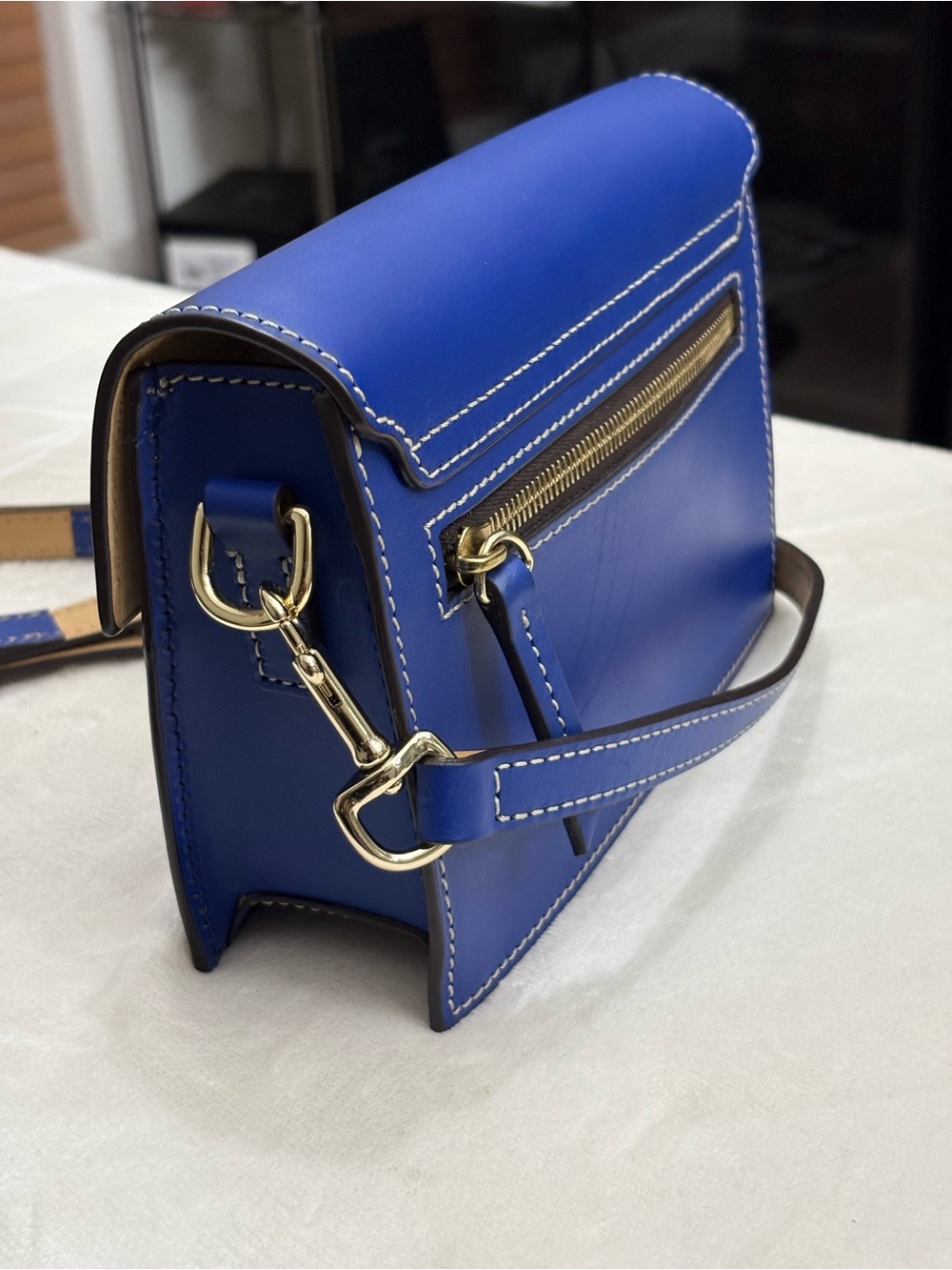 Dooney & Bourke Beacon Small East/West Flap Crossbody – Royal Blue w/ Wallet. - Picture 3 of 16